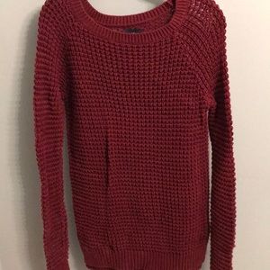 Red knit sweater